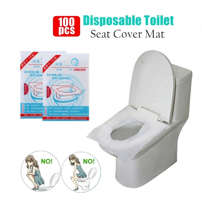 Buy 100Pcs Disposable Toilet Seat Cover Mat Waterproof Toilet Paper Pad
